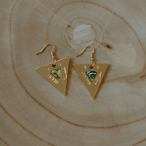 Metal Moon Time Earring (Hook)