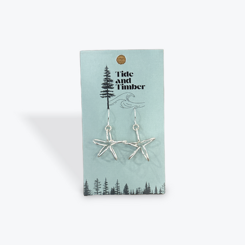 Small Sea Star Earrings | Gold or Silver