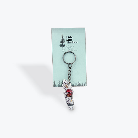 Vancouver Island Keychain | Mushrooms and Mountains