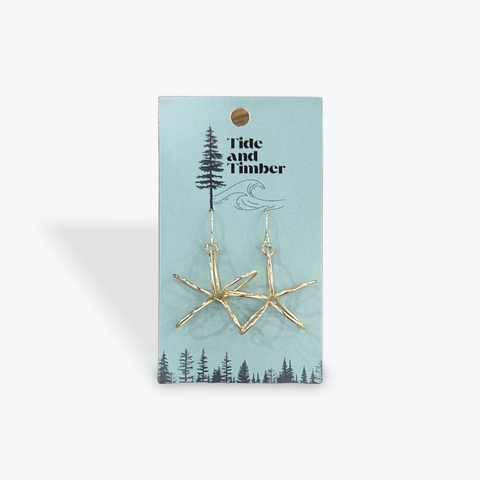 Small Sea Star Earrings | Gold or Silver