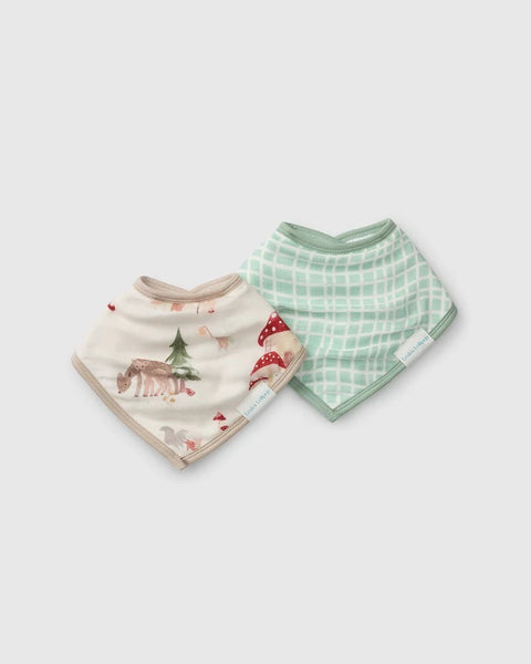 Bandana Bib Set 2 Pack | Forest Families