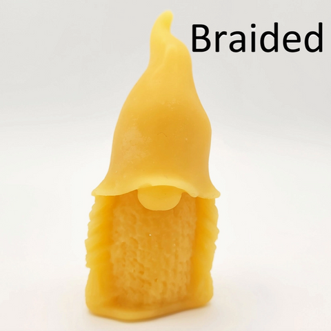 Beeswax Candle - Little Gnomes | Braided