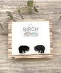 Birch street studio black bear earrings