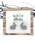 Birch street studio grey bunny earrings