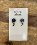 Birch street studio round moon drop earrings