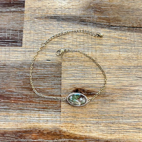 Botanical Gold Bracelet | Oval | Yellow Petal