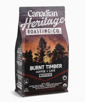 Coffee bag from Canadian Heritage Roasting Co. with a sunset design on a white background
