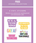 Pride, Vinyl Sticker sheet, gift, waterproof