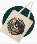 indigenous salmon tote bag