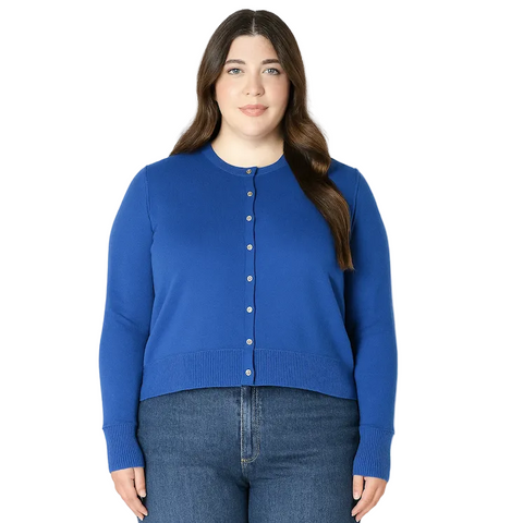 Easy Crewneck Cardigan | Sapphire