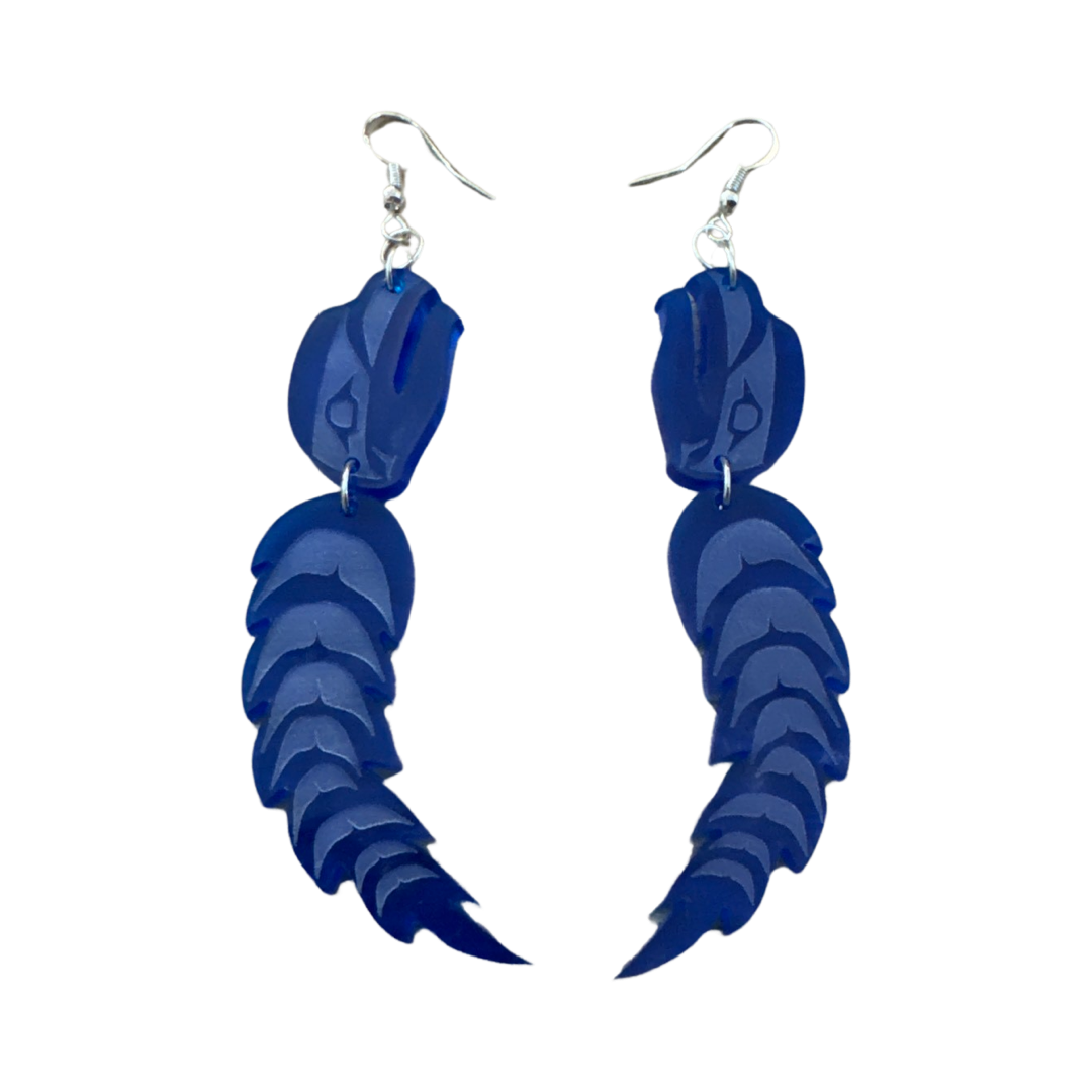 ATLEO -HINKET WOLF EARRINGS in BLUE