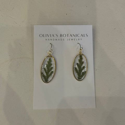 Gold Oval Earrings | Fern