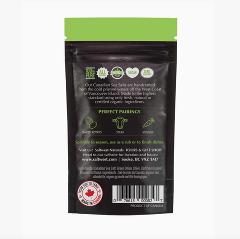 Green Onion & Chive Infused Sea Salt | 40g