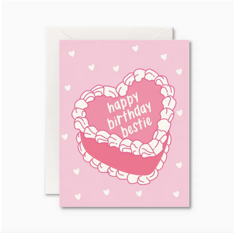 cute best friend birthday cake card