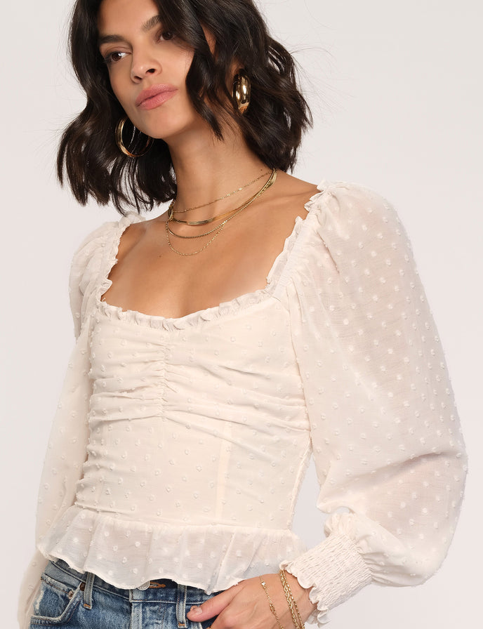 HEARTLOOM - THEA TOP |  IVORY