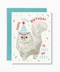cute cat birthday card