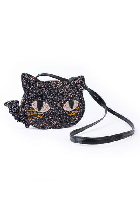 Cat’s Meow Chunky Glitter Kitty Purse | Black