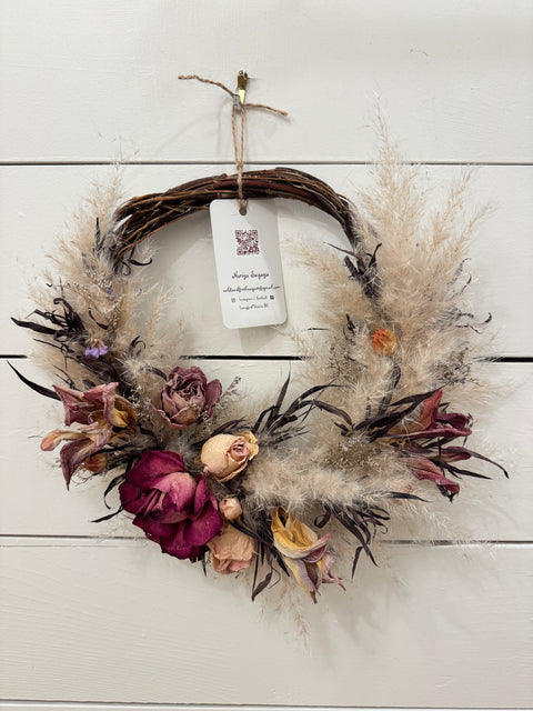 Dried Flower Wreath  10" | Made In Victoria