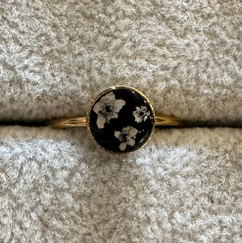 Forget-Me-Not Pressed Flower Ring | in Gold or Silver