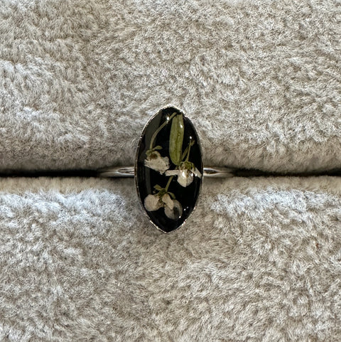 Forget-Me-Not Pressed Flower Ring | in Gold or Silver