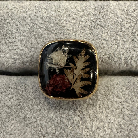 Assorted Pressed Flower Ring | in Gold