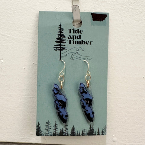 Handmade Wild Sketches Gold Earrings | Orcas Mini Vancouver Islands