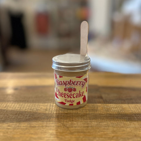 Jar Fudge | Raspberry Cheesecake