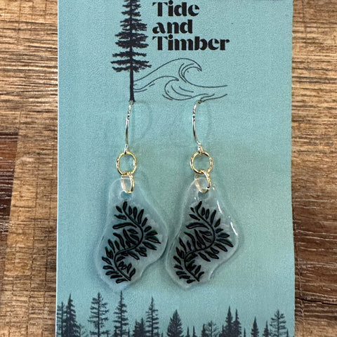 Wild Sketches Dangle Earrings | Wavy Ferns