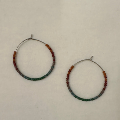 Beaded Hoop Earrings | Valley Sunrise