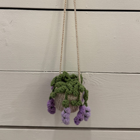 Crocheted Hanging Plant | Lavender