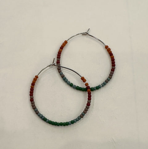 Beaded Hoop Earrings | Valley Sunrise