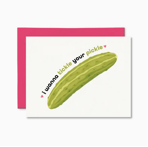 cute funny love and friendship pickle card