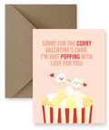 Impaper Cute & Corny Popcorn Valentine's Day Card