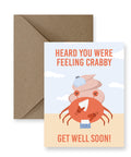Silly Crab Get Well Soon Card