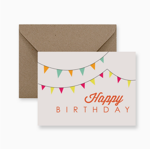 Birthday, Greeting Card, Flags