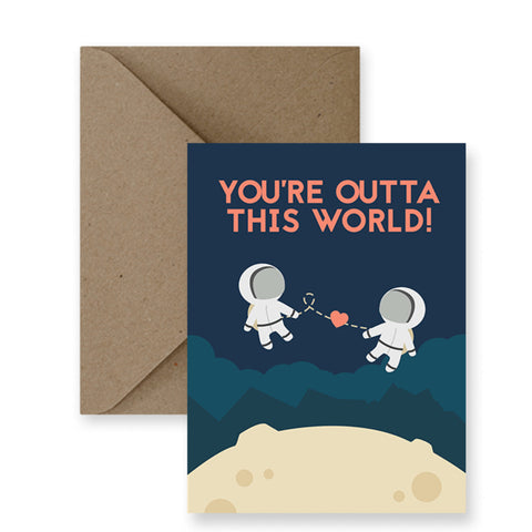 Cute Silly Astronaut Love Card