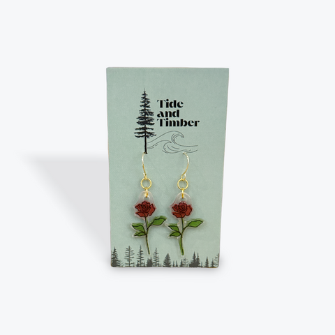 Wild Sketches Dangle Earrings | Roses