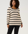 plus size, kaffee, pullover, sweater, womans