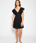 Koy Resort Miami Ruffle Mini Dress Black
