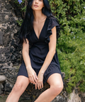Koy Resort Miami Ruffle Mini Dress Black