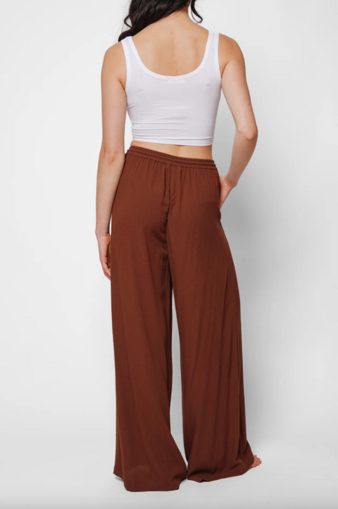 Koy Resort Miami Tie Front Pant Espresso