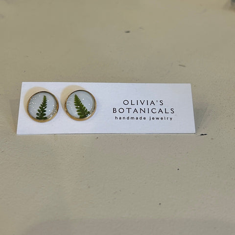 Large Gold Stud Earrings | Fern