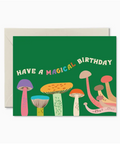 cute magical mushroom birthday card
