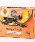 Mango Peach tea box with Nigella Teas branding on a white background