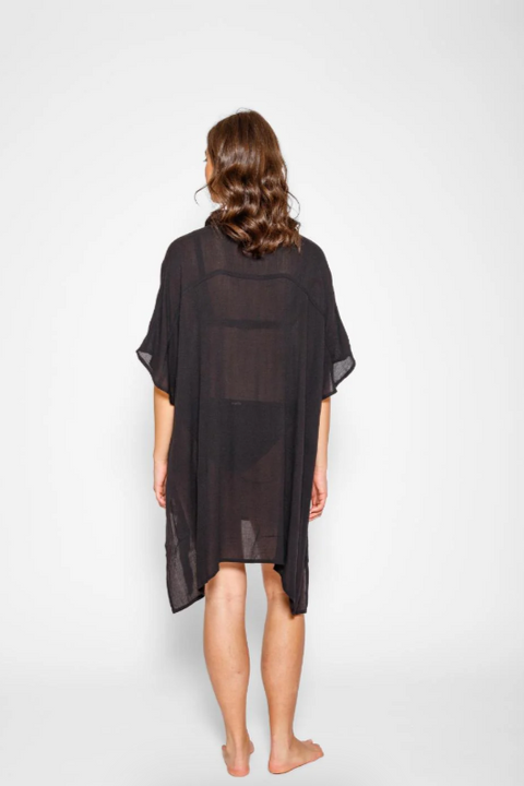 Miami Big Shirt Dress | Black