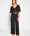 Miami Tie Front Pant Black Koy Resort