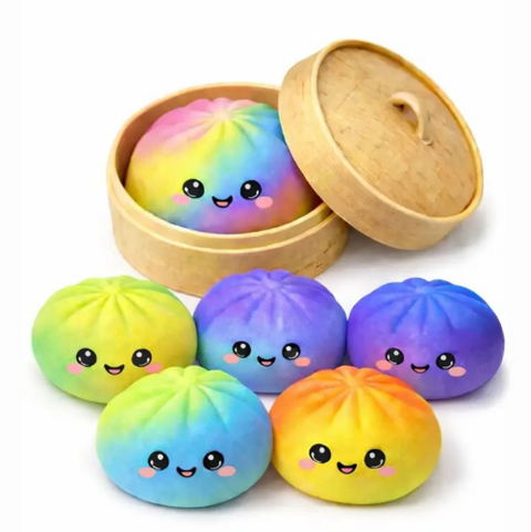 Mystery Squishy Dumpling | Multicolour Rainbow