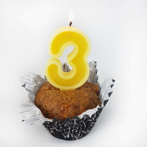 Number Beeswax Birthday Candles | Cake Topper | 0 to 9