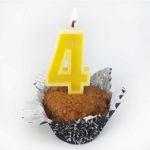 Number Beeswax Birthday Candles | Cake Topper | 0 to 9