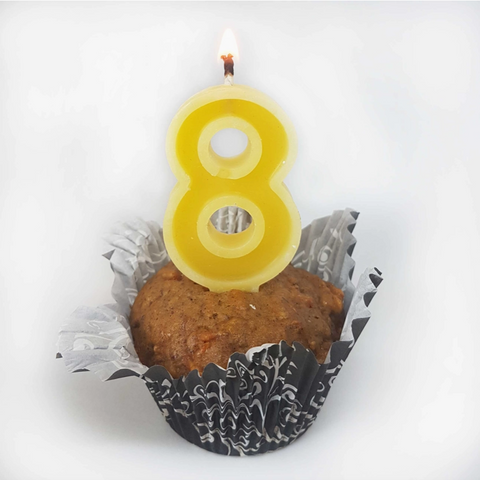 Number Beeswax Birthday Candles | Cake Topper | 0 to 9
